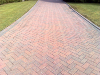 The finished driveway ready to be resanded.