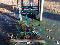 Childrens play area before cleaning